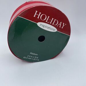 New Holiday Inspirations Velvet Ribbon 75ft Red Christmas 2.5‎ Inches Wide